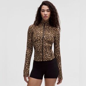 Lululemon Define Cropped Jacket Nulu True Leopard Multi  size 10/ NWT